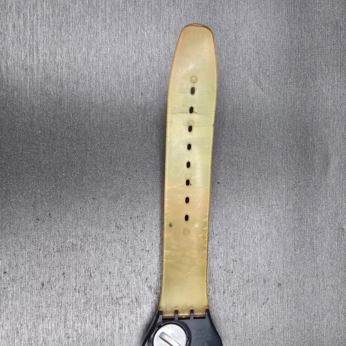 Swatch Pinstripe Watch Men 34mm Black Dial Black Round GA102 New Battery13