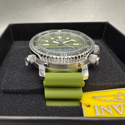 Invicta Pro Diver Watch Men 47mm Analog Digital Green Dial Steel Chrono 494502