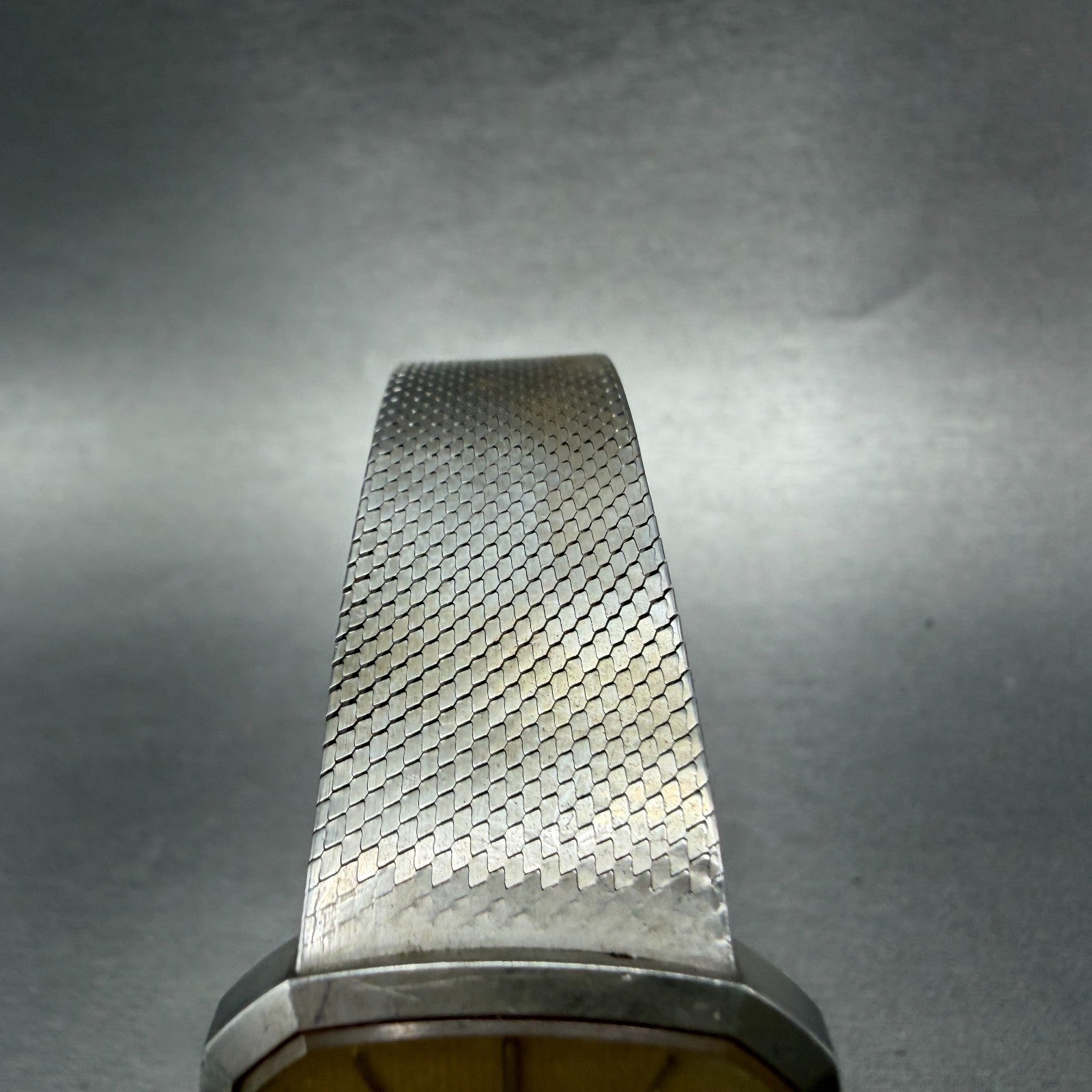 Seiko Tank Watch Men 29mm Champagne Dial Silver Tone Rectangle 7820 PARTS5