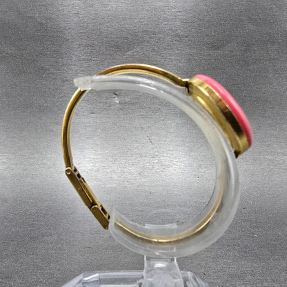 Gucci 11/12.2 Watch Women 26mm White Dial Gold Tone Round New Battery Pink Bezel8