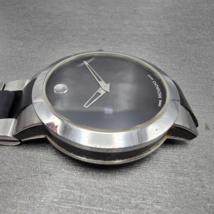 Movado Verto Watch Men 40mm black Dial Silver Tone 19 1 14 1089 New Battery5
