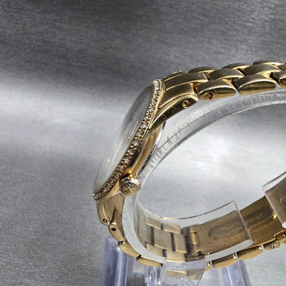 Skagen Watch Women 30mm MOP Dial Gold Tone Gemmed Round 347SGXG New Battery2