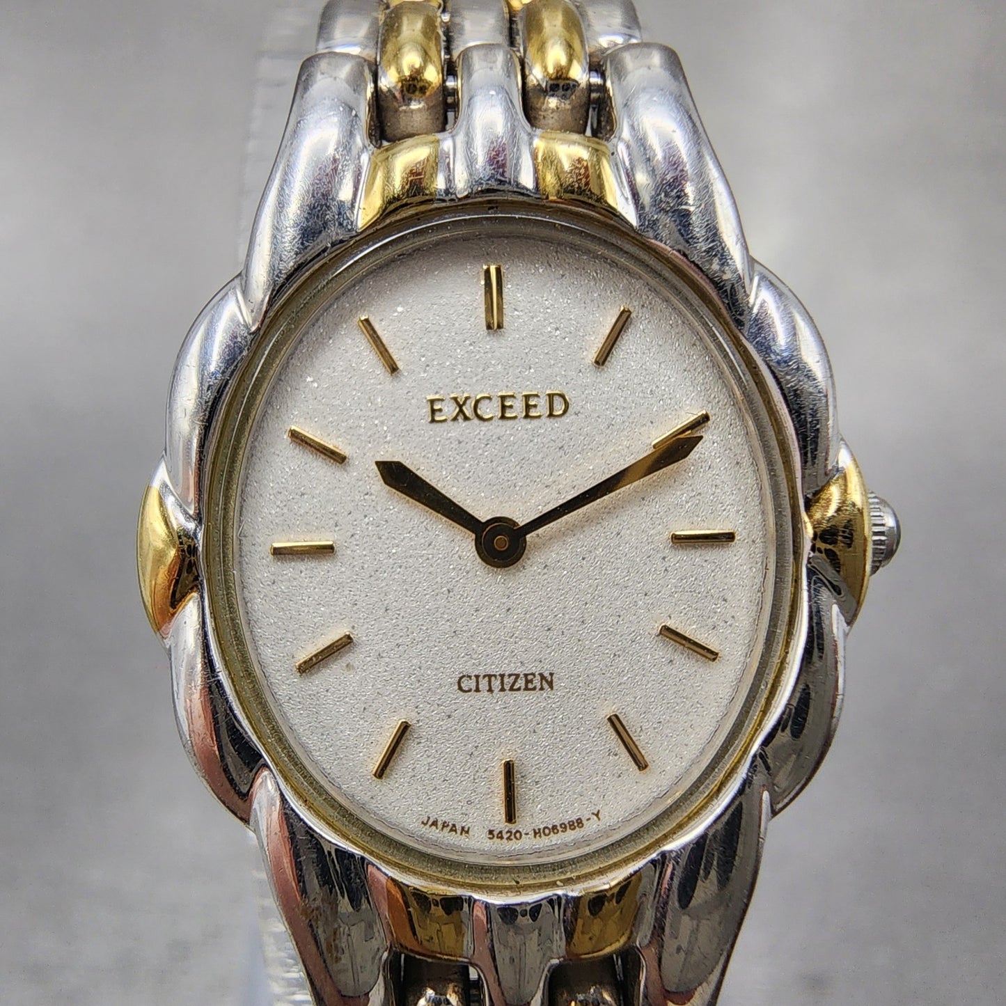 Citizen Exceed Watch Women 19mm Silver Dial Two Tone 5420H04287 New Battery1