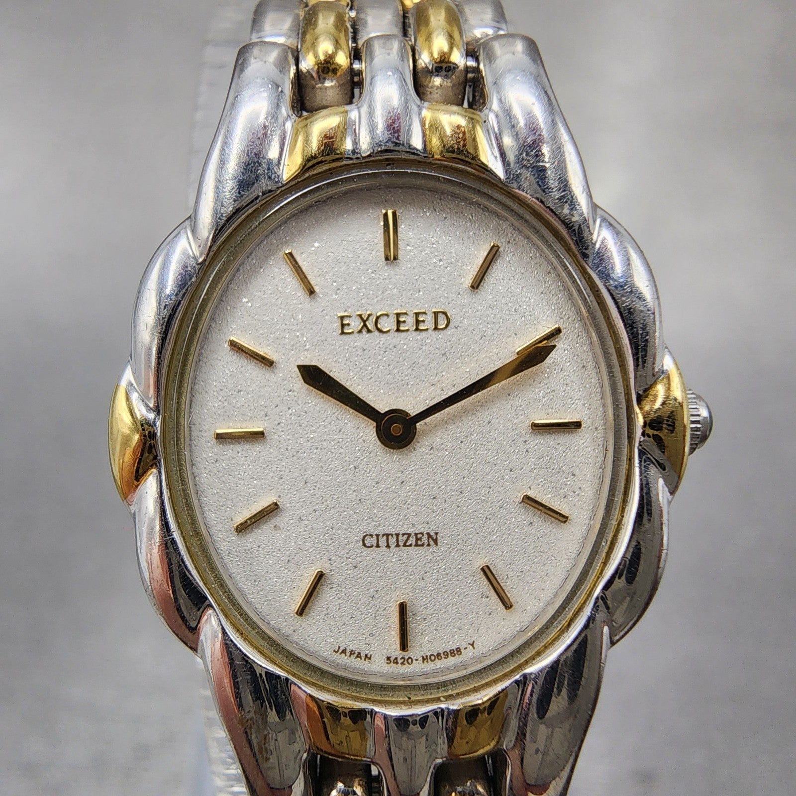 Citizen Exceed Watch Women 19mm Silver Dial Two Tone 5420H04287 New Battery1