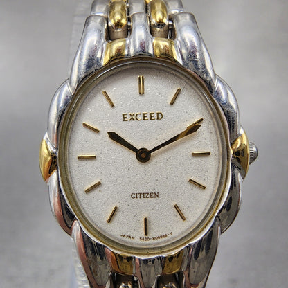 Citizen Exceed Watch Women 19mm Silver Dial Two Tone 5420H04287 New Battery1