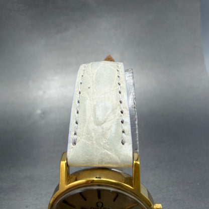 Omega De Ville Watch Women 24mm Gold Dial Gold Plated Manual Wind Runs 511.05084