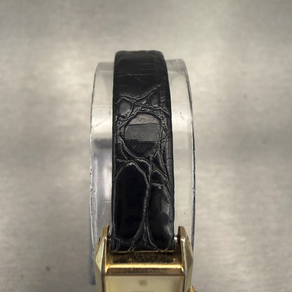 Seiko Watch Women 13mm Champagne Dial Gold Tone Rectangle 1320-5939 New Battery4