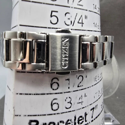 Citizen Eco-Drive Watch Women 26mm MOP Dial Steel Date READ!!! E011-S070074 Runs10