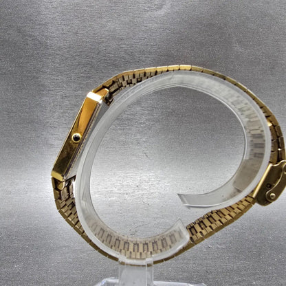 Citizen CQ Tank Watch Men 24mm Champagne Dial Gold Tone 3220-320948 New Battery6