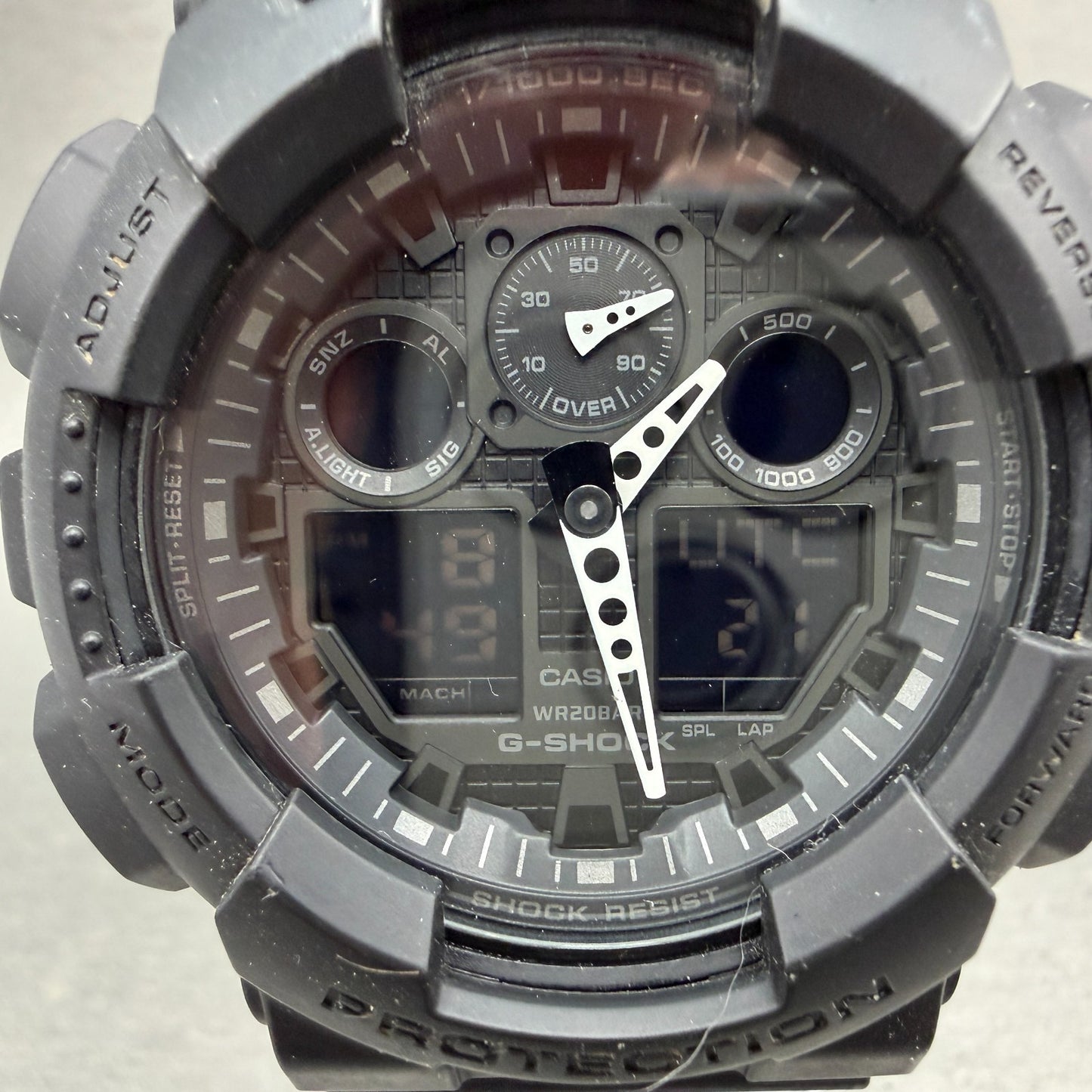Casio G-Shock GA-100 Watch Men 51mm Black Alarm Chrono Daydate New Battery ABDF1