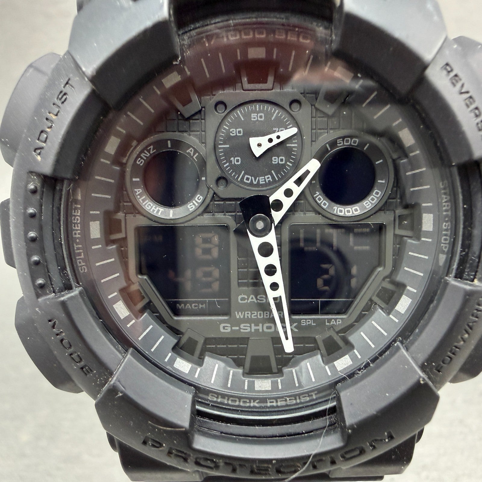 Casio G-Shock GA-100 Watch Men 51mm Black Alarm Chrono Daydate New Battery ABDF1