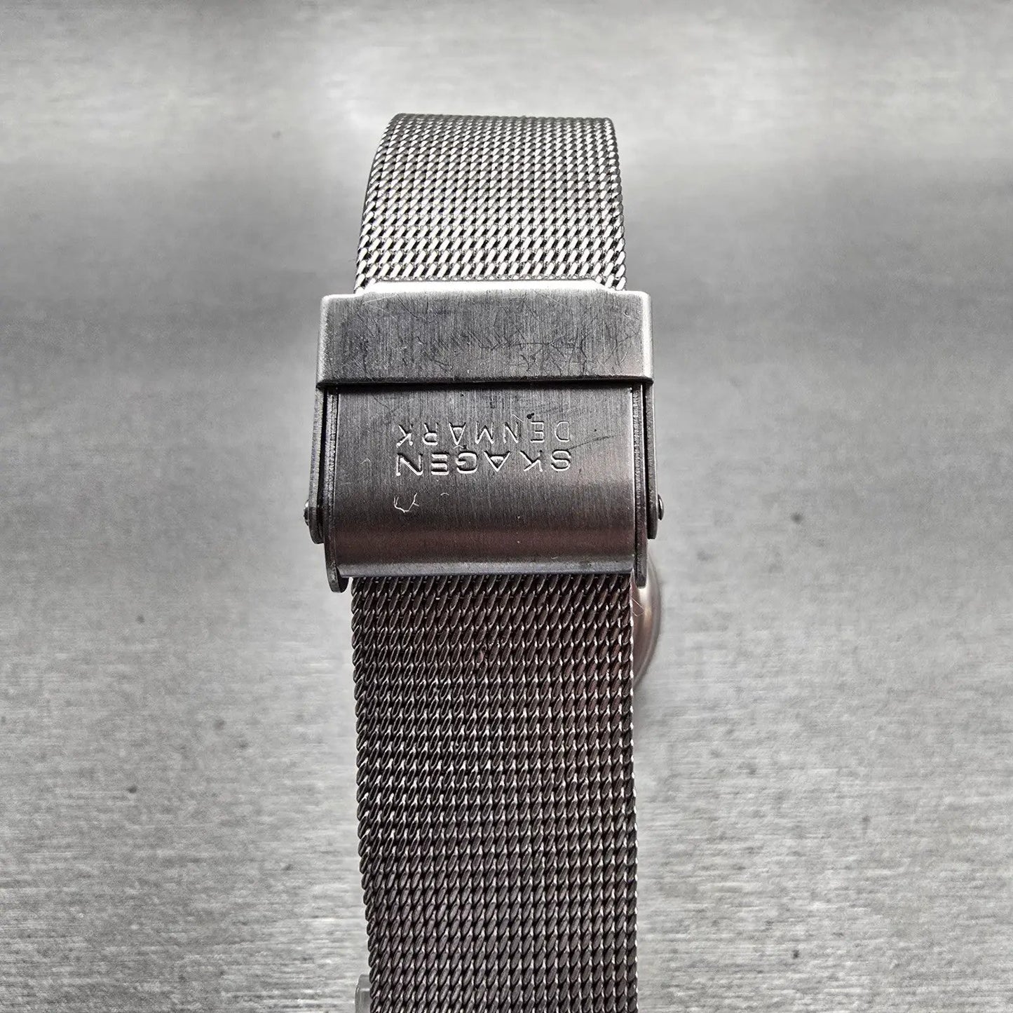 Skagen Watch Men 33mm Blue Dial Two Tone Date Round P38LGSN New Battery7