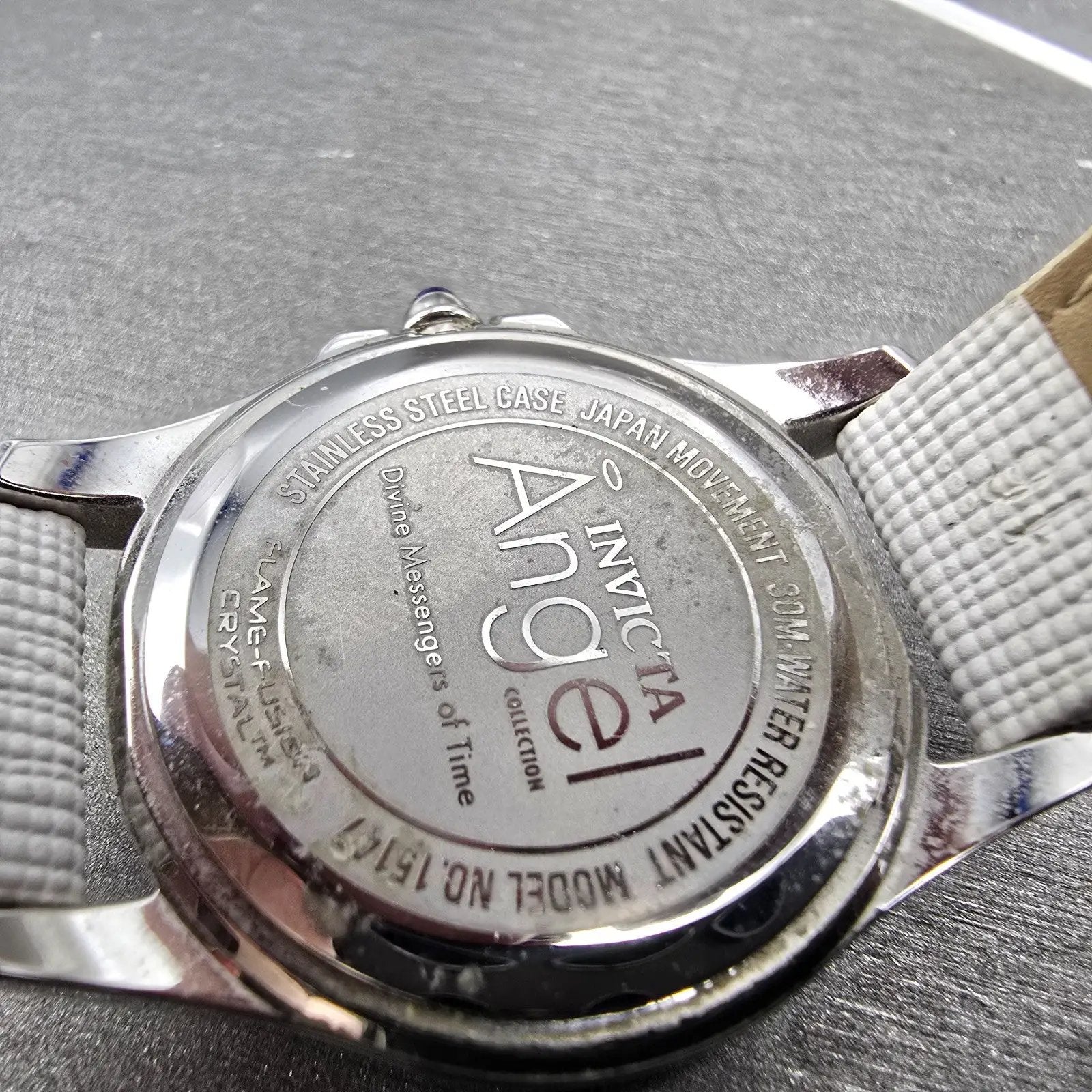 Invicta Angel Watch Women 33mm Silver Dial Silver Tone Round 15147 New Battery9