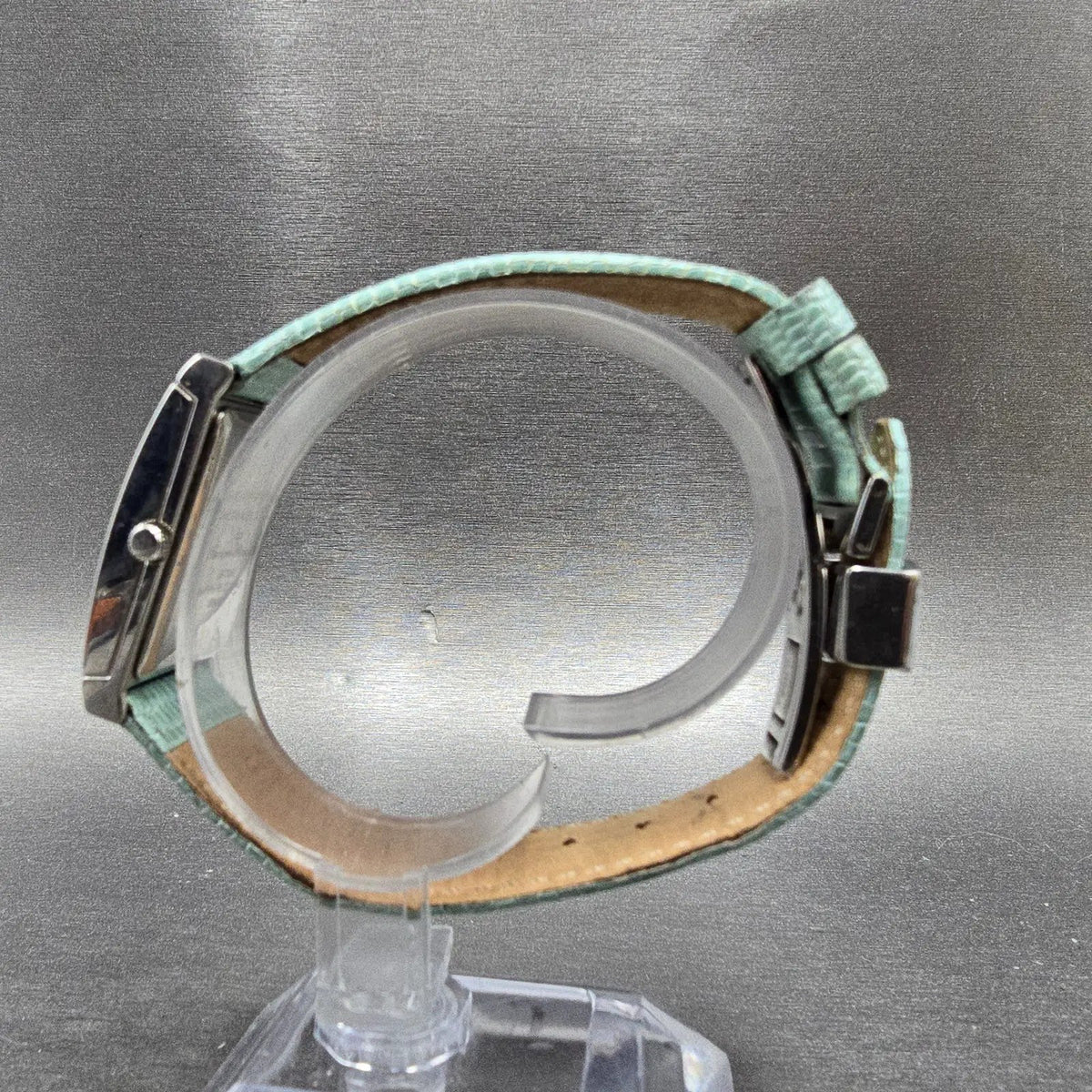 Lucien Piccard Tank Watch Women 22mm MOP Dial Silver Gem Set Rectangle New Batt6
