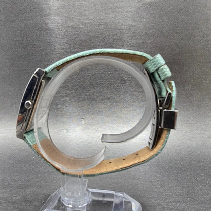 Lucien Piccard Tank Watch Women 22mm MOP Dial Silver Gem Set Rectangle New Batt6
