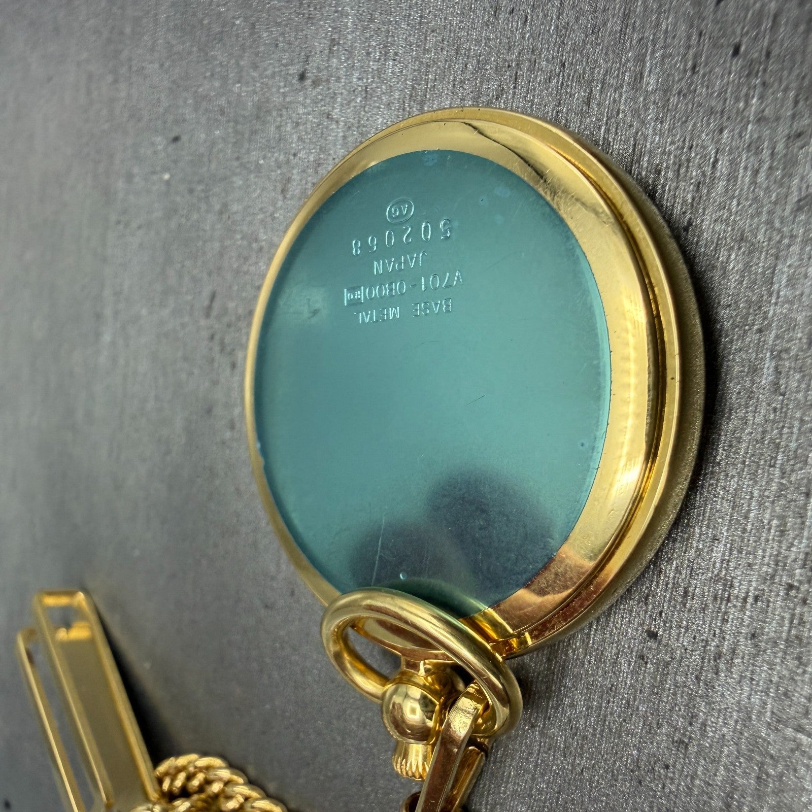 Seiko Alba Pocket Watch Men 36mm White Dial Gold Tone Round V701-0B00 New Batt10
