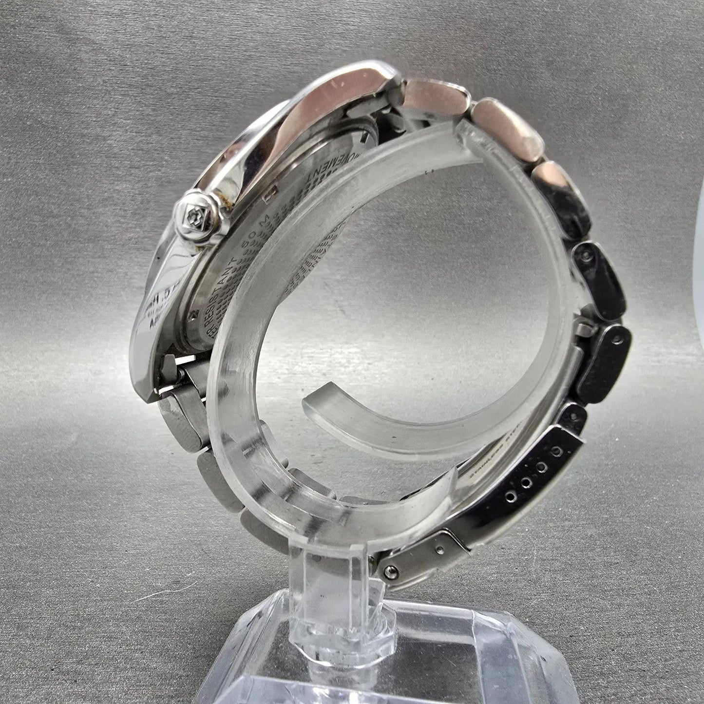 Invicta Watch Men 45mm Silver Dial Silver Tone Daydate Round 5785 PARTS7