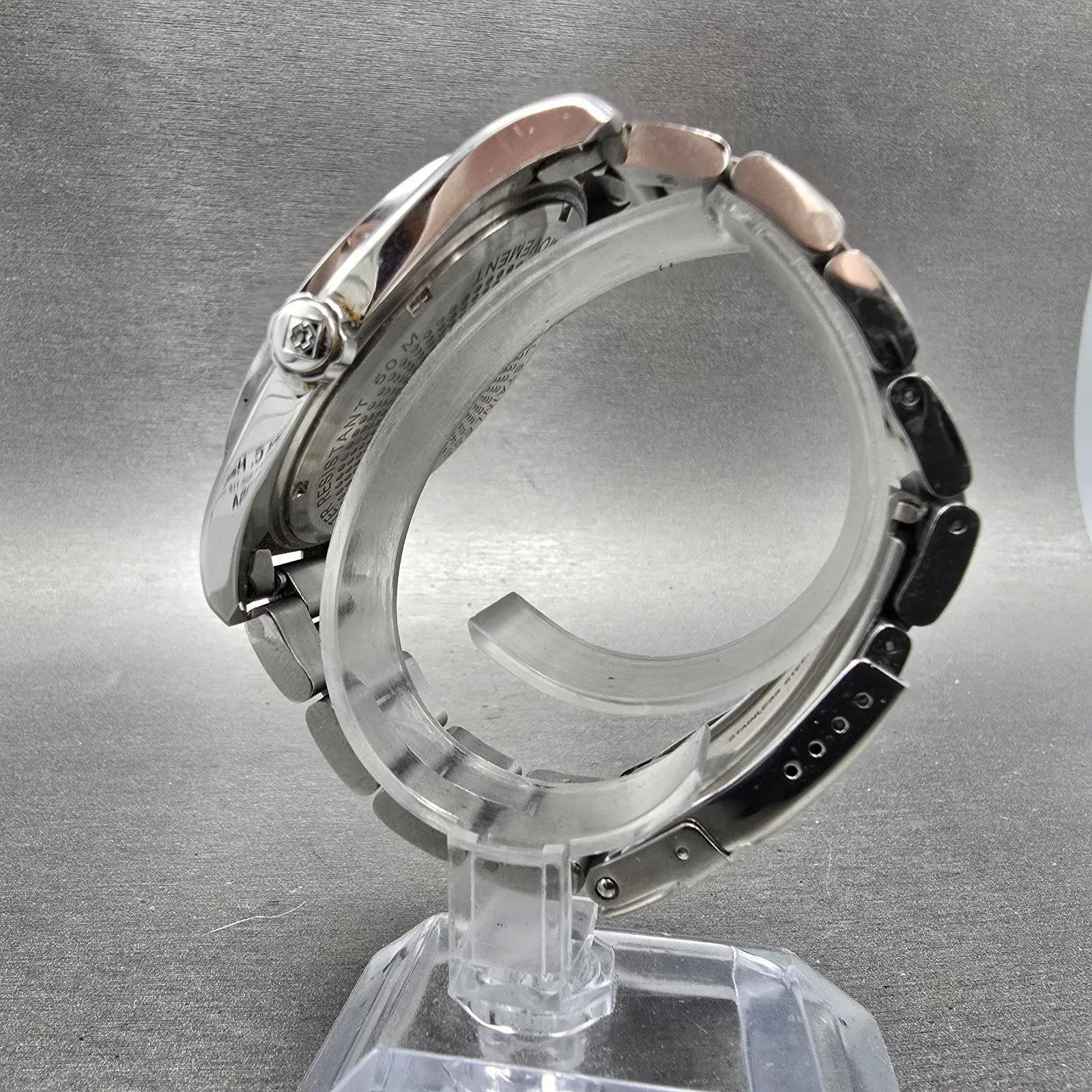 Invicta Watch Men 45mm Silver Dial Silver Tone Daydate Round 5785 PARTS7
