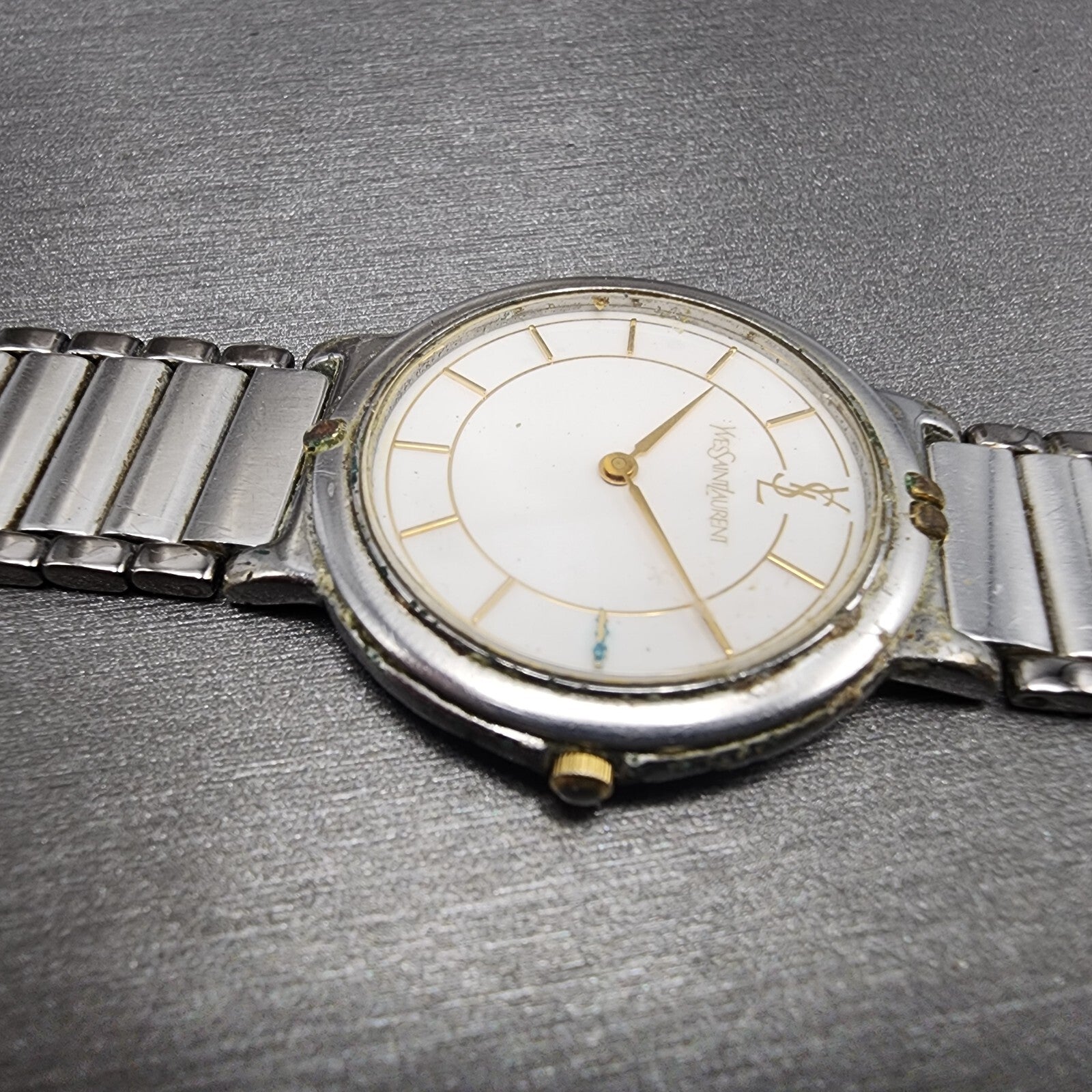 Yves Saint Laurent Watch Women 30mm White Dial Two Tone 2823268458 PARTS6