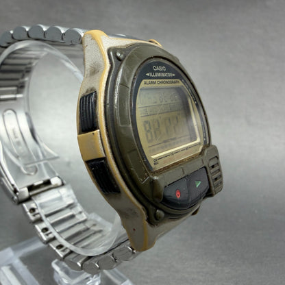Casio F-V3 Voce Recorder Watch Men 42mm Silver Tone Digital Alarm Chrono New Bat3