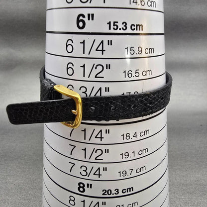 Citizen Tank Watch Women 16mm Black Dial Gold Tone Rectangle 2200 New Battery9