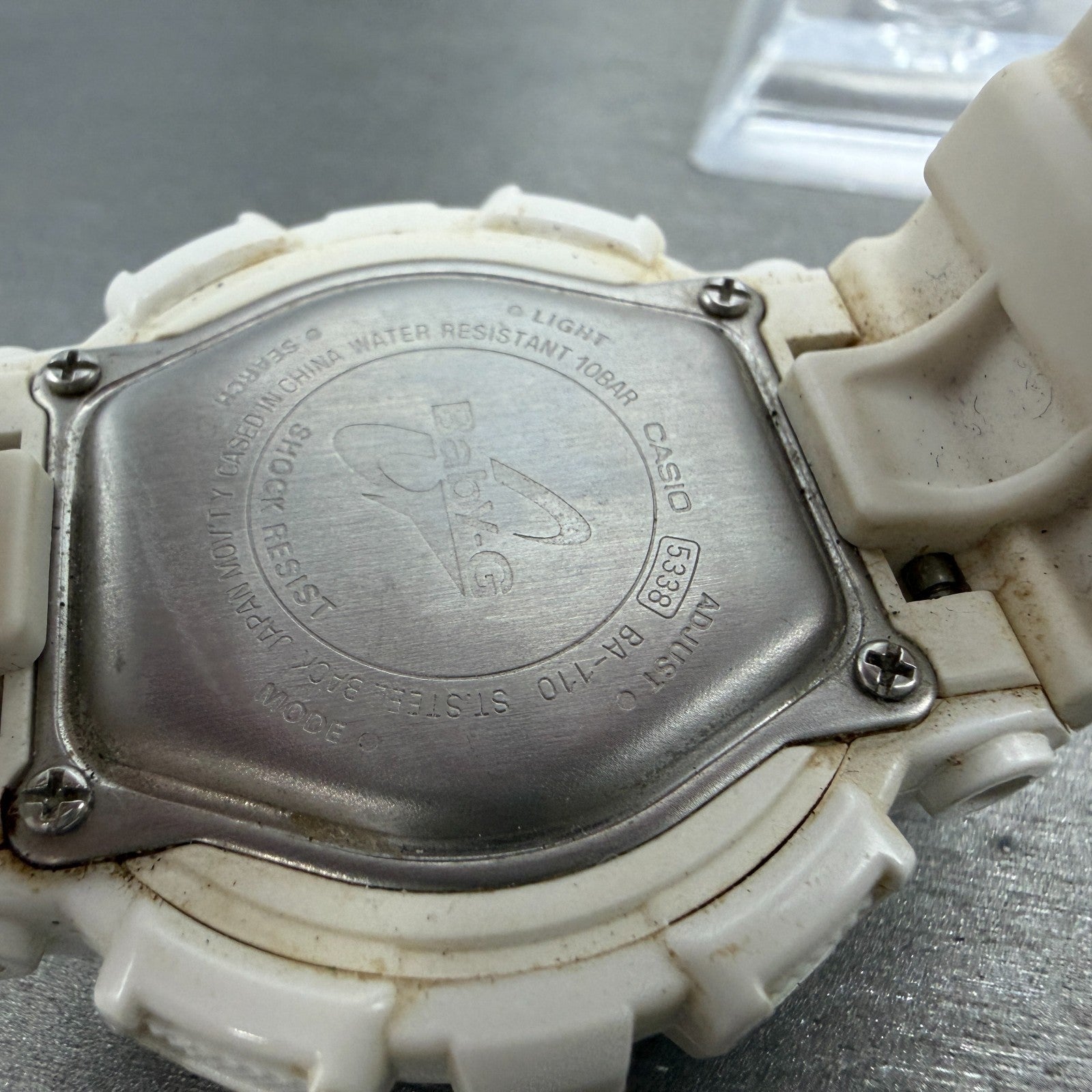 Casio Baby-G Watch Women 43mm White Rose BA-110 Alarm Chrono New Battery9