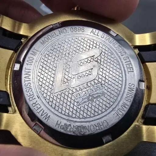 Invicta S1 Chronograph Watch Men 51mm Black Dial Gold Tone Date 0896 New Battery13