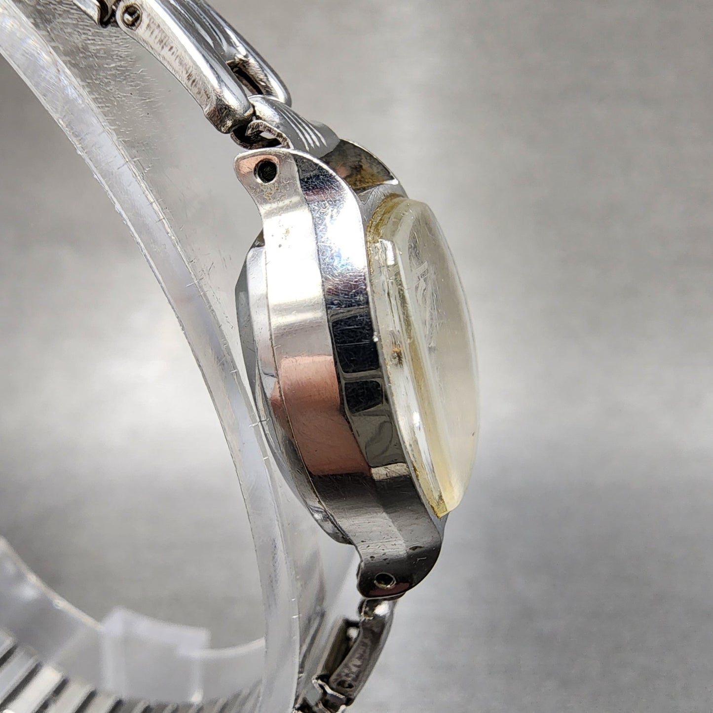 Seiko Salvia Watch Women 17mm White Dial Silver Tone Rectangle Manual Wind Runs3