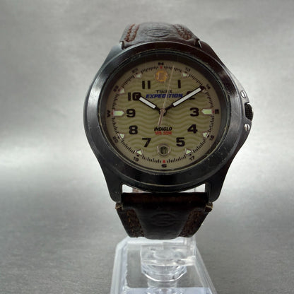 Timex Expedition Watch Men 39mm Gray Dial Black Tone Date Round New Battery KLP5