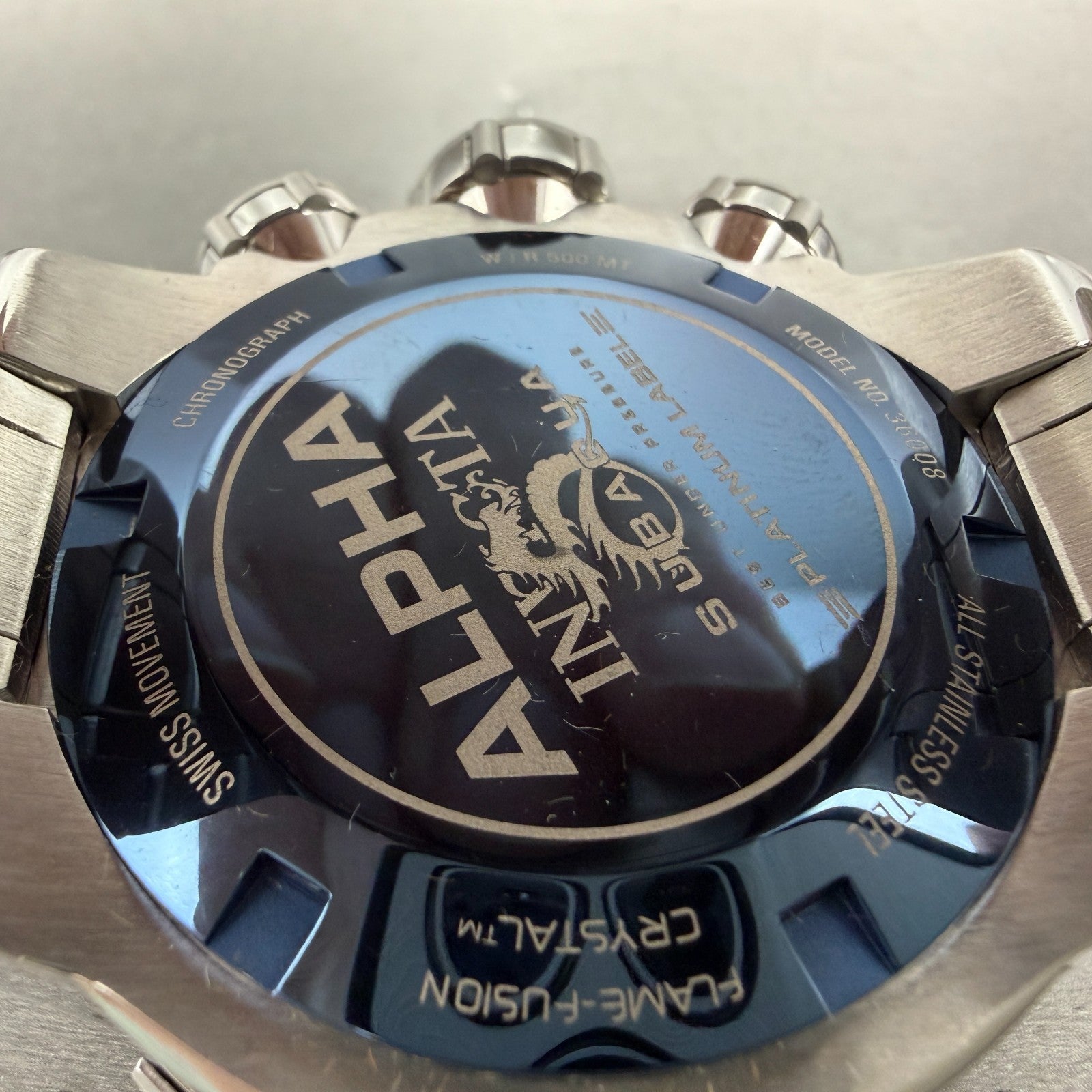 Invicta Subaqua Alpha Chrono Watch Men 52mm MOP Dial Steel Triple Calendar 360089