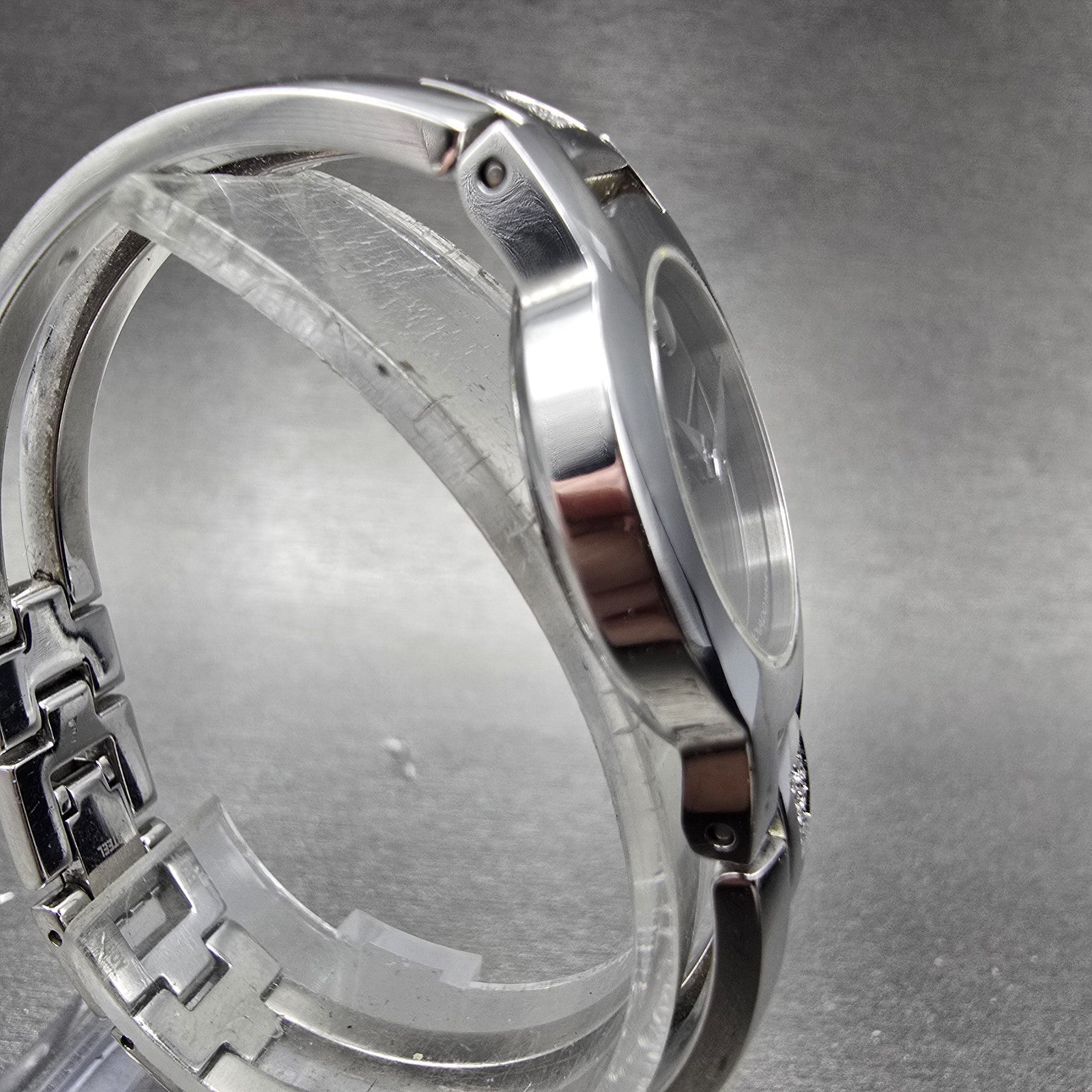 Movado Amorosa Watch Women 24m Black Dial Silver Tone 84 E4 1842 New Batt W/Box3