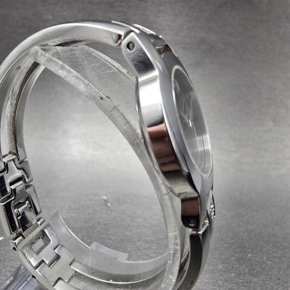 Movado Amorosa Watch Women 24m Black Dial Silver Tone 84 E4 1842 New Batt W/Box3