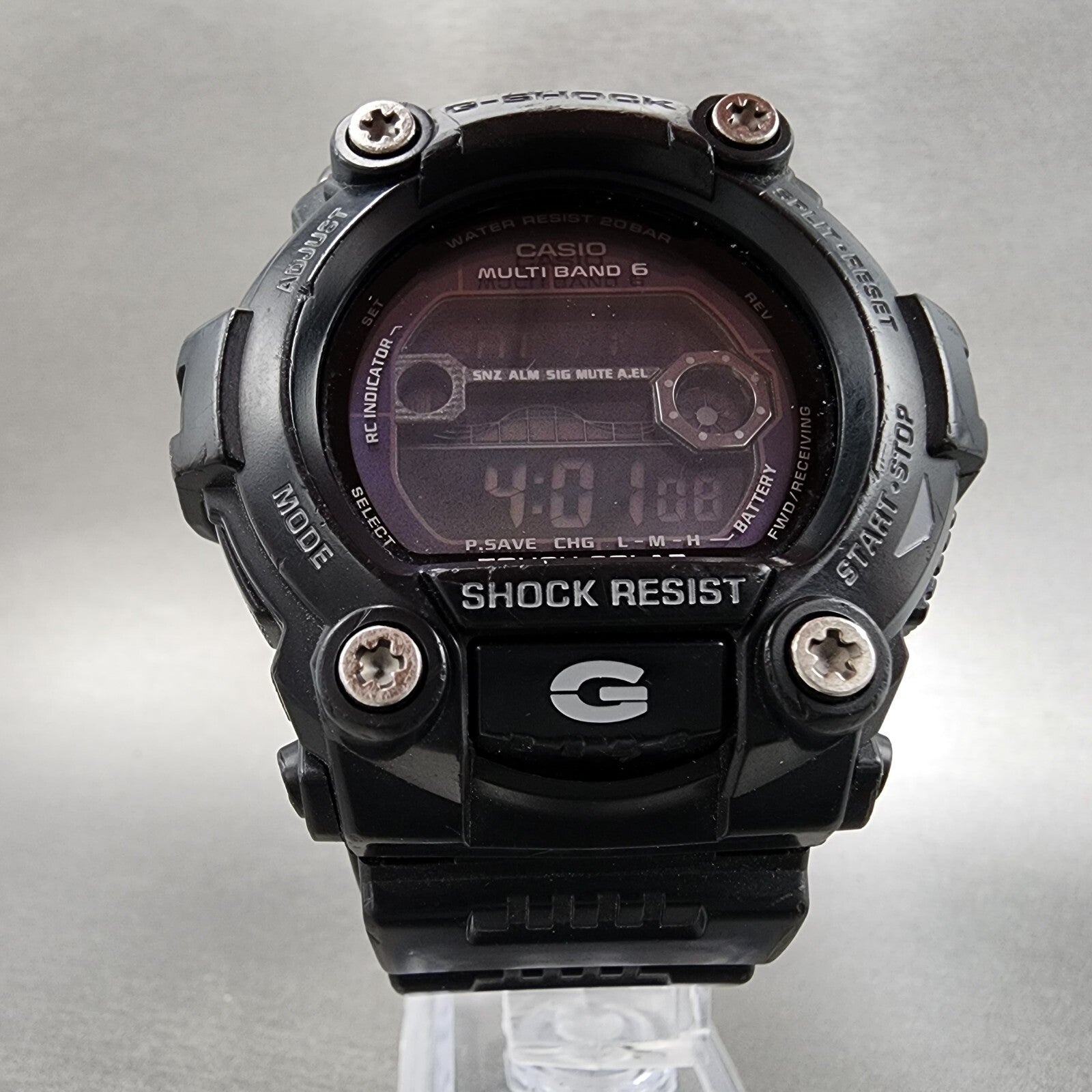 Casio GShock GW7900B Watch Men 48mm Black Tone Alarm Chrono Solar Tide5