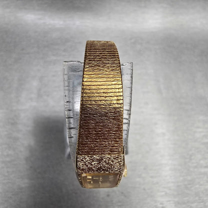 Seiko Tank Watch Women 13mm Gold Dial Gold Tone Rectangle 1320-5990 New Battery4