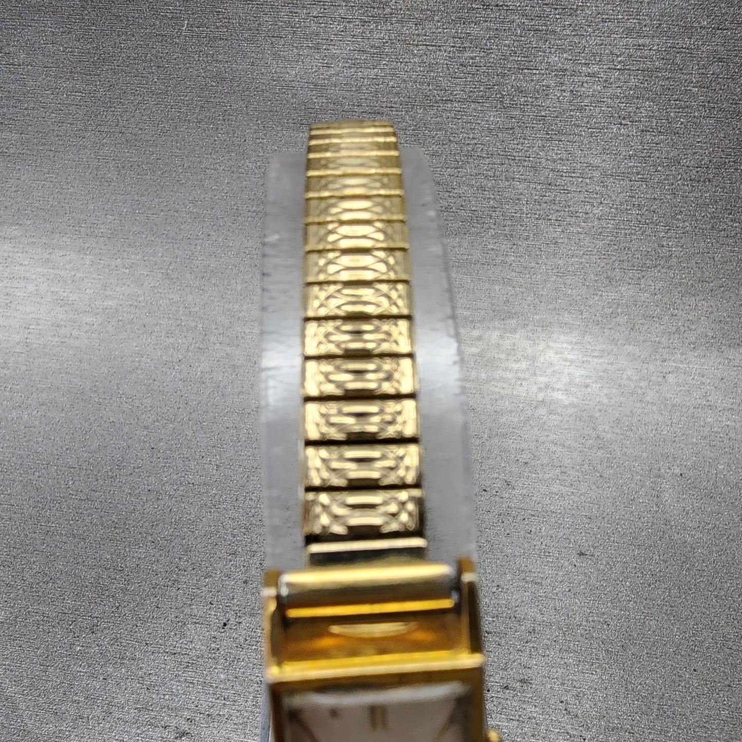 Seiko Venus Tank Watch Women 15mm Silver Dial Gold Tone 5514 Manual Runs4