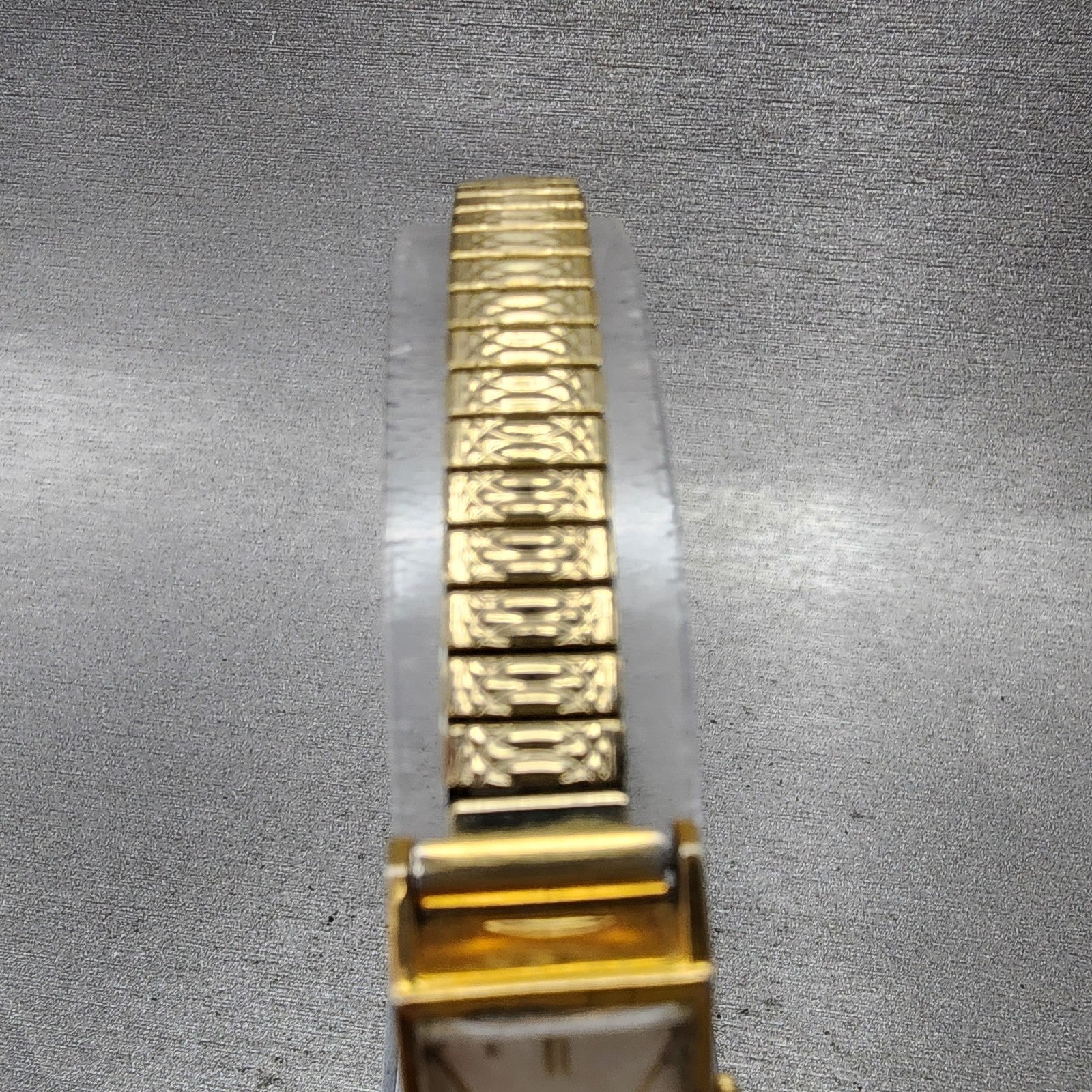 Seiko Venus Tank Watch Women 15mm Silver Dial Gold Tone 5514 Manual Runs4