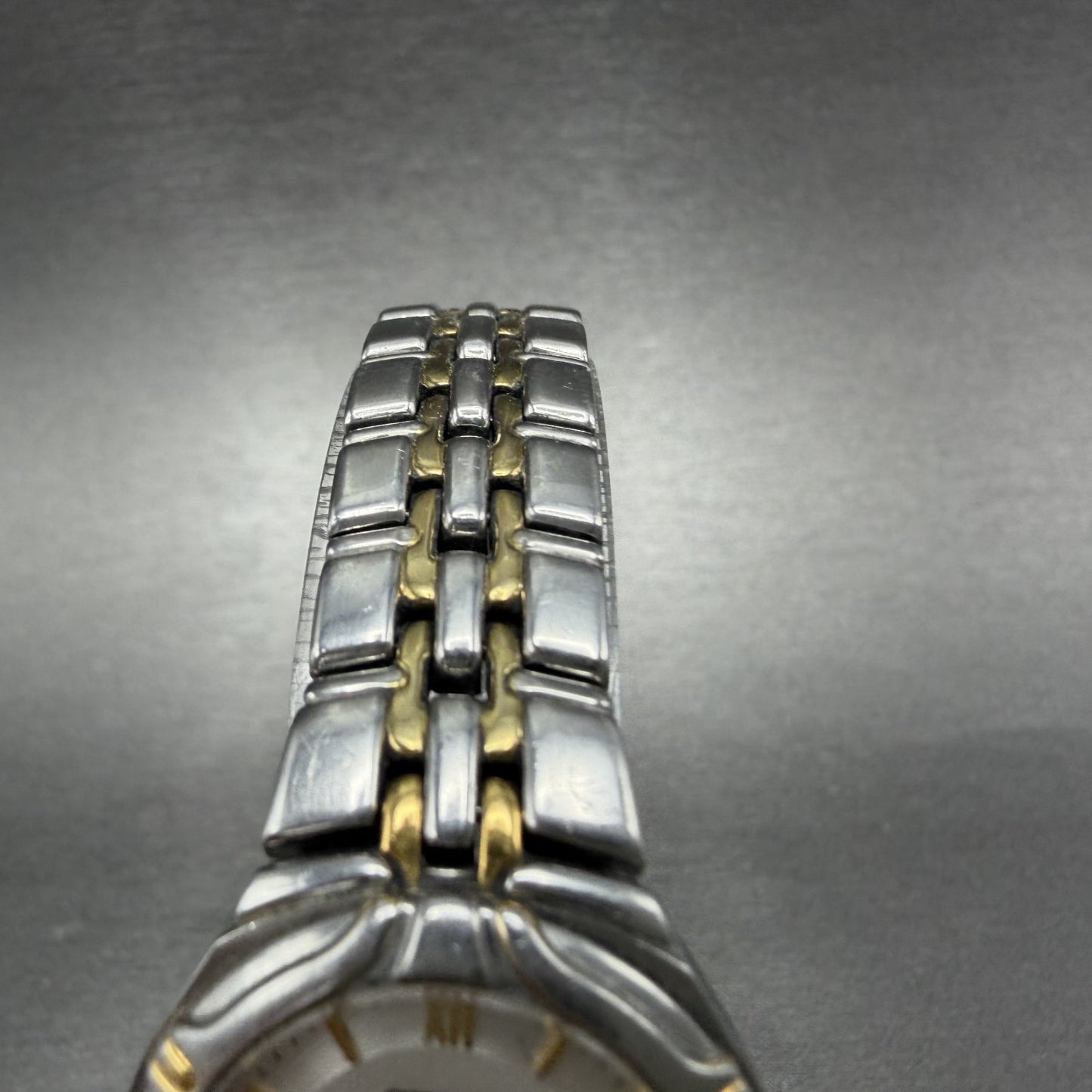 Seiko Watch Women 26mm Silver Dial Two Tone Date Round 7n82-0at0 New Battery IOJ4