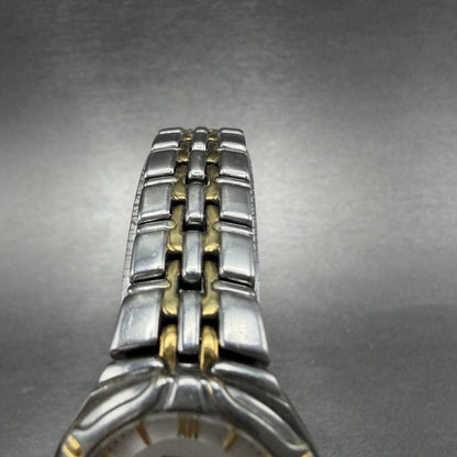 Seiko Watch Women 26mm Silver Dial Two Tone Date Round 7n82-0at0 New Battery IOJ4