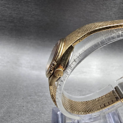 Seiko Lassale Watch Women 20mm Bronze Dial Gold Tone Diamonds 1400-6599 New Batt2
