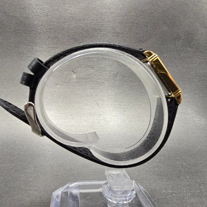 Rado Tank Watch Women 17mm Gold Dial Gold Tone Rectangle 204.5347.2 New Battery8