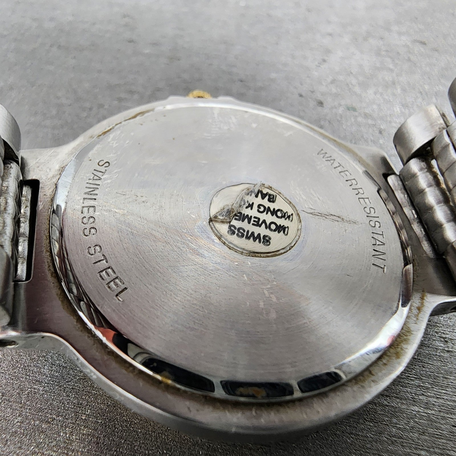 Wittnauer Trieste Watch Men 34m White Dial Two Tone Date Round New Battery9