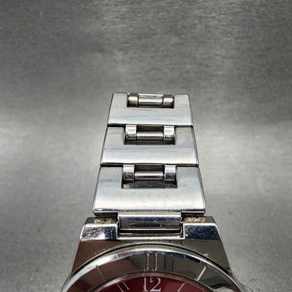 Seiko Lukia Watch Women 33m Red Dial Silver Tone Daydate 5y890b30 New Battery4