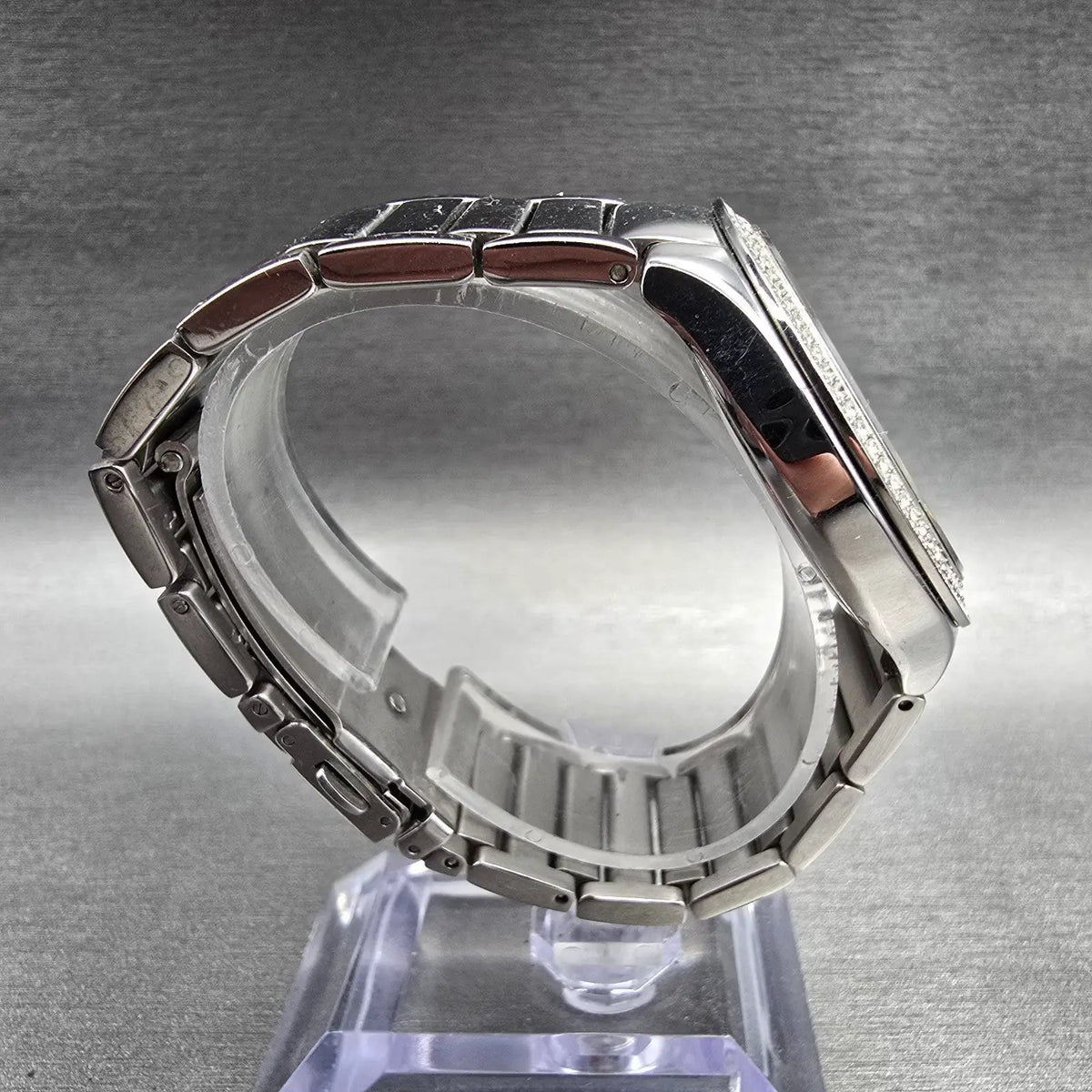 Michael Kors Kerry Watch Women 40mm MOP Dial Silver Tone Gemmed MK3395 New Batt8