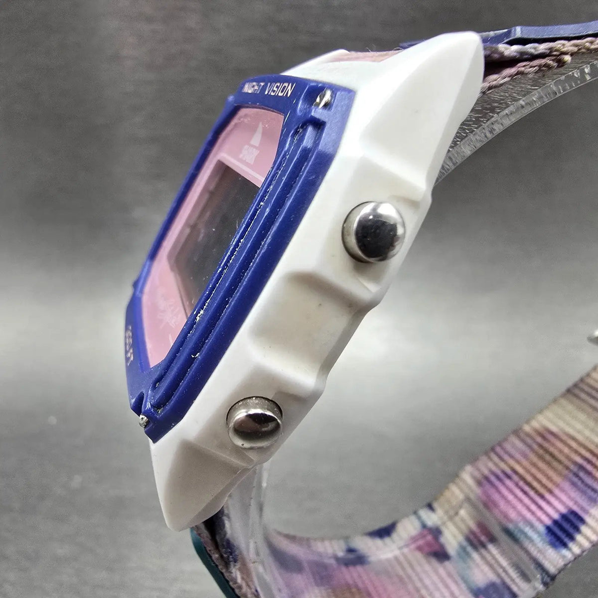Freestyle Shark Watch Men 38mm Pink White Purple Alarm Chrono Daydate Works2