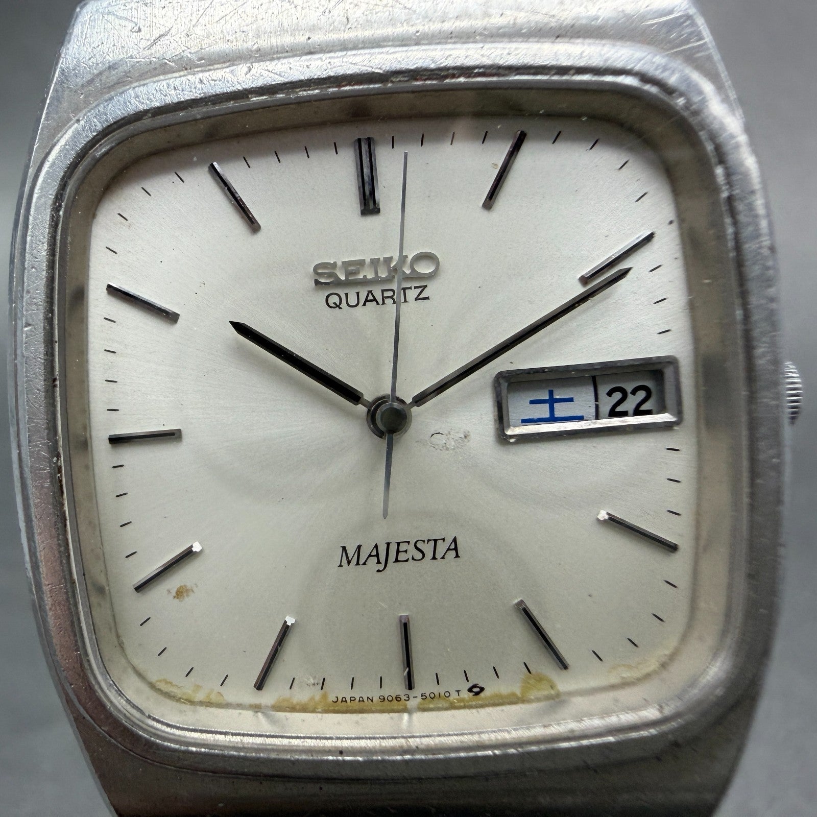 Seiko Majesta Watch Men 31mm Silver Dial Steel READ!!! Daydate 9063-5010 New Bat1