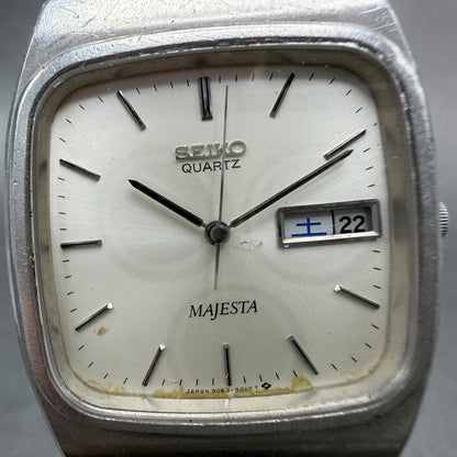 Seiko Majesta Watch Men 31mm Silver Dial Steel READ!!! Daydate 9063-5010 New Bat1