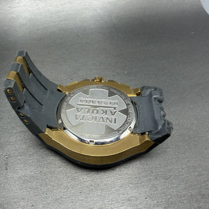 Invicta Reserve Akula II Chronograph Watch Men 51mm Gray Dial Gold Date 06379