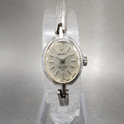 Seiko Queen Seiko Watch Women 15mm Silver dial Silver Tone Manual 10207040 Runs0