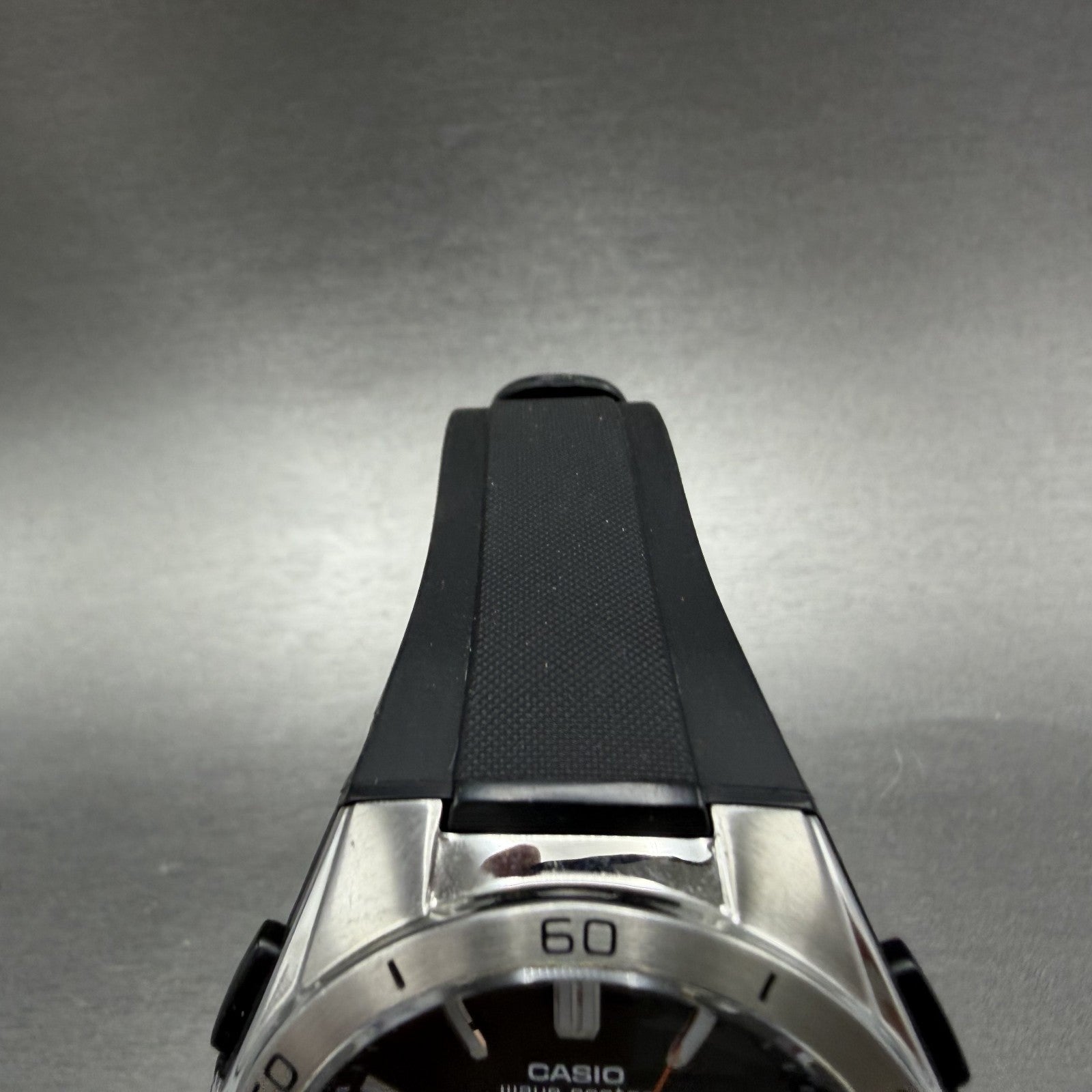 Casio Waveceptor WVQ-M410 Watch Men 43mm Black Dial Silver Tone Date Solar Runs4