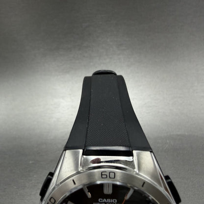 Casio Waveceptor WVQ-M410 Watch Men 43mm Black Dial Silver Tone Date Solar Runs4